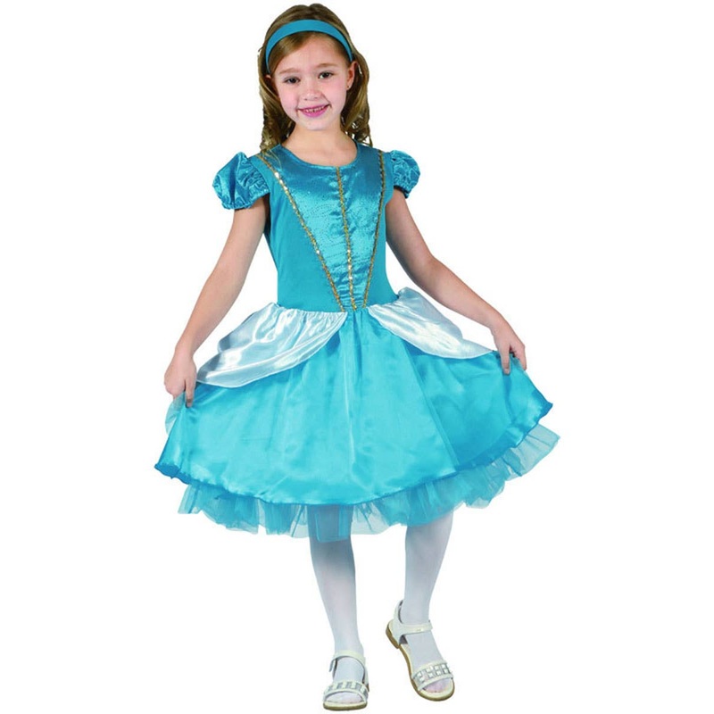 Fairytale Girls Blue Princess Cinderella Costume