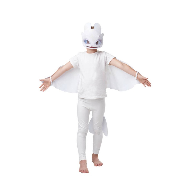 Glow in the Dark How To Train Your Dragon 3 Girls Light Fury Costume