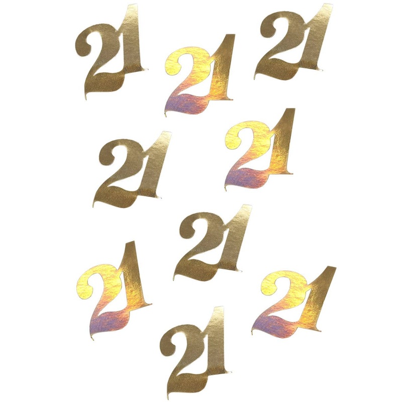 Gold Iridescent 21st Birthday 8g Pack Confetti