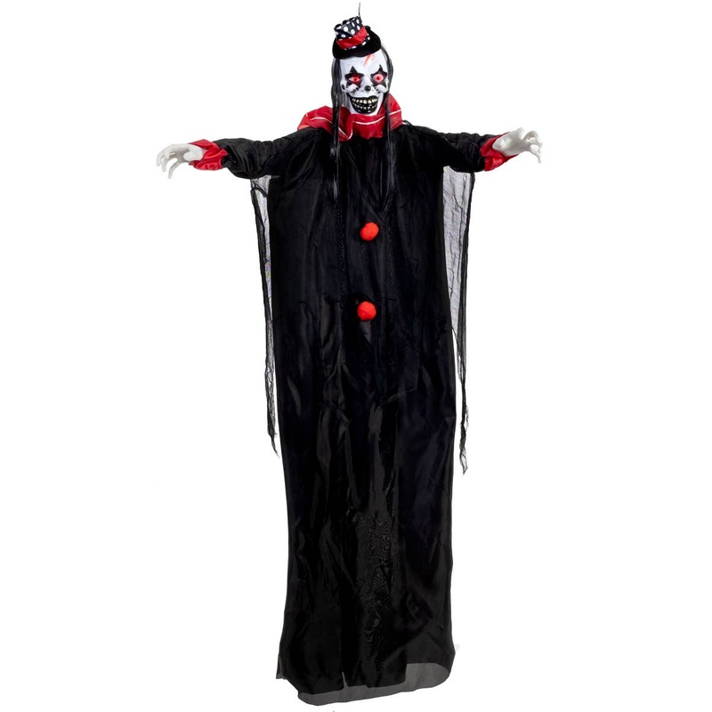 Hanging Light Up Creepy Clown Halloween Decoration