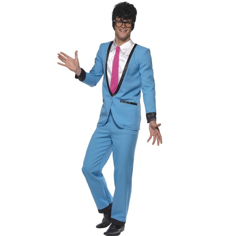 Heartthrob Teddy Boy Mens Blue 1950s Costume
