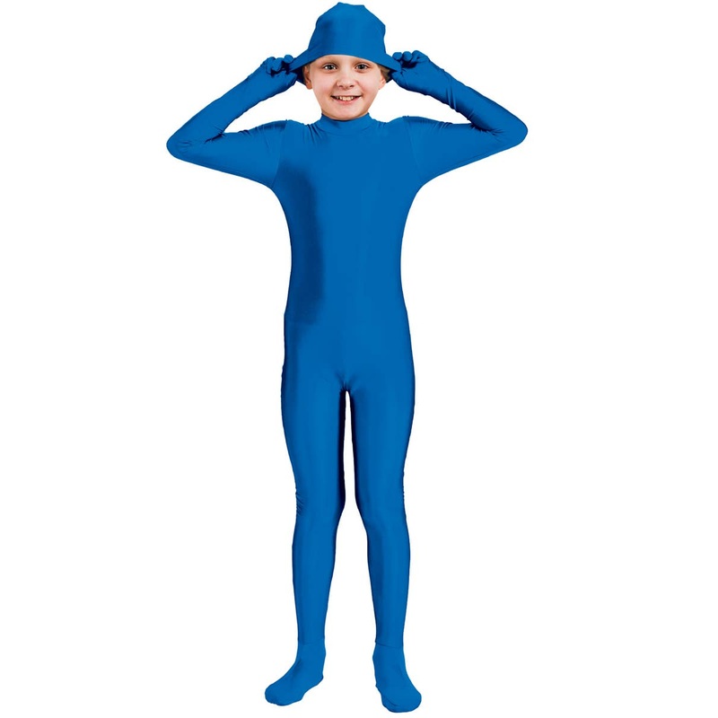 Invisible Man Boys Blue Skin Suit Costume