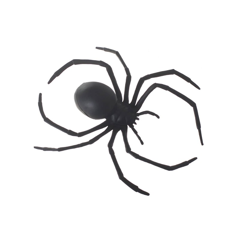 Large 17cm Black Spider Halloween Decoration