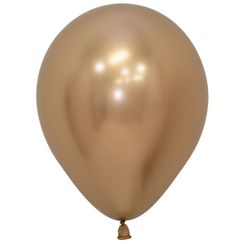 Metallic Reflex Gold Single Small 12cm Air Fill Latex Balloon