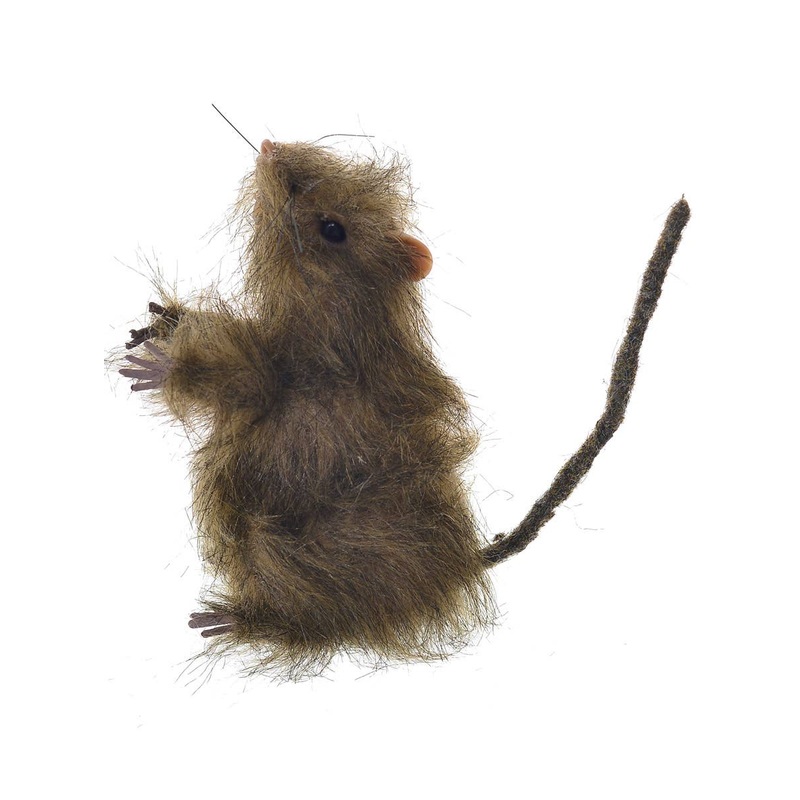 Mini Mangy Brown Rat Halloween Decoration