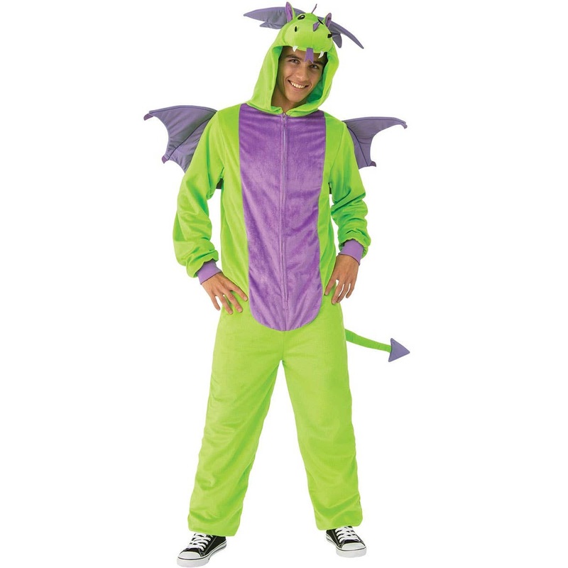 Mythic Green Dragon Onesie Mens Dress Up Costume