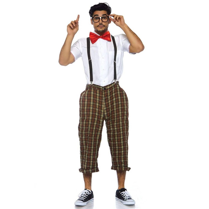Nerdy Nerd Mens 1950s Fancy Dress Costume