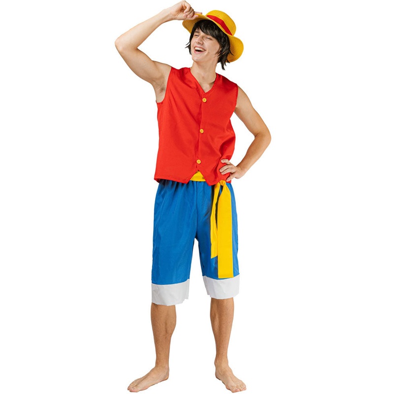 One Piece Anime Pirate Luffy Mens Costume