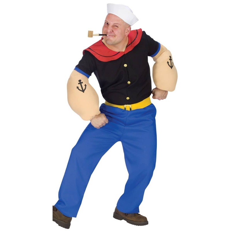 Popeye Sailor Mens Fancy Dress Costume