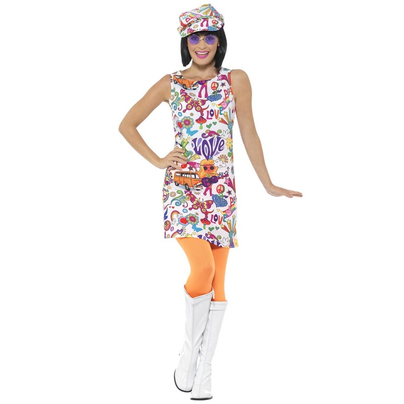 Retro Womens Groovy Chick 1960s Costume