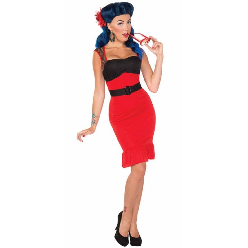 Scarlet Rose Retro Rock Womens 1950s Costume