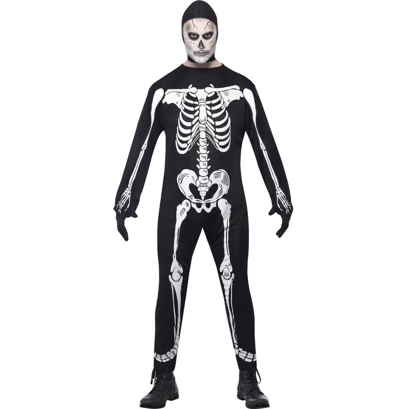Skeleton Suit Mens Halloween Costume