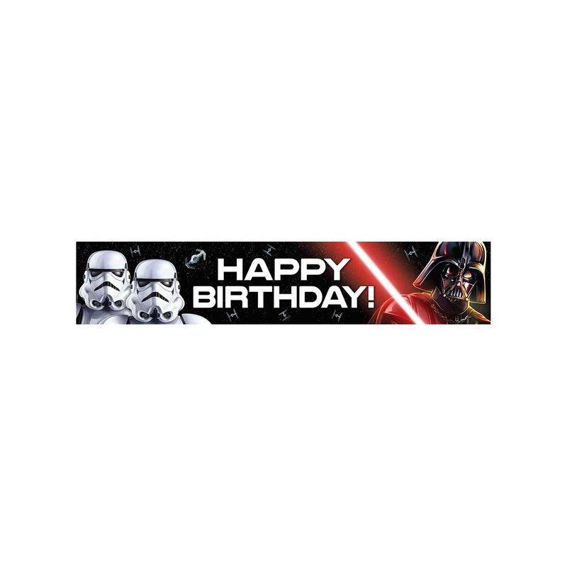 Star Wars Classic Happy Birthday Banner