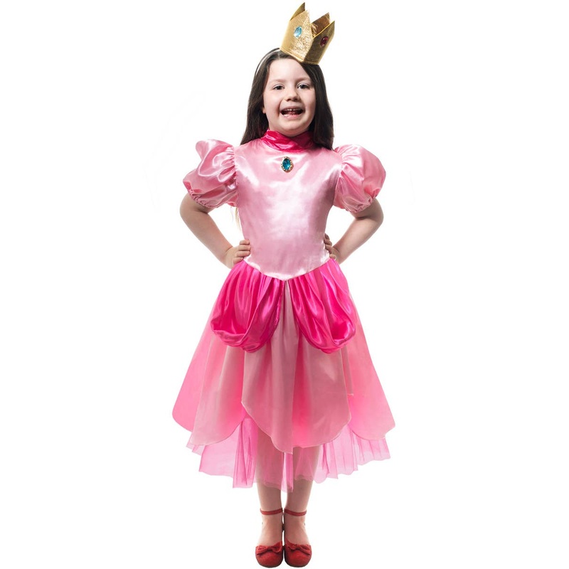 Super Pink Princess Peaches Girls Costume