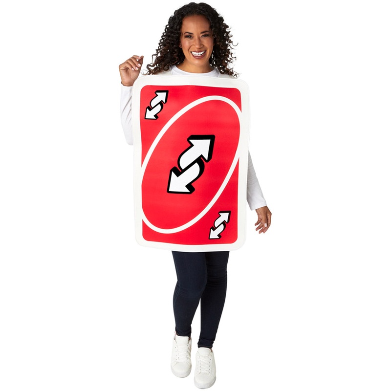 Uno Womens Red Reverse Card Tabard Costume