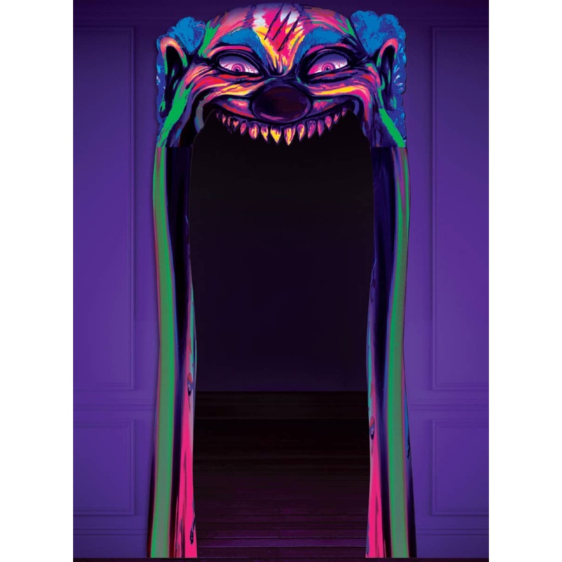 UV Reactive Creepy Carnival Door Way Halloween Decoration