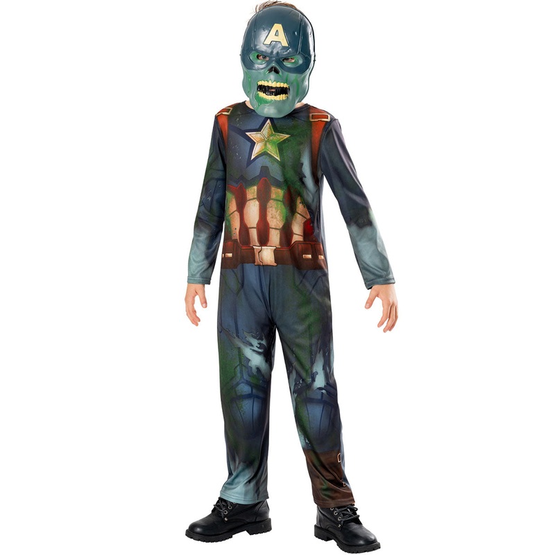 What If Deluxe Boys Captain America Zombie Superhero Costume