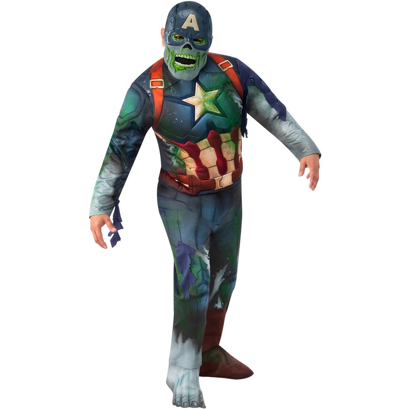Zombie Captain America Deluxe Teen Boys Costume