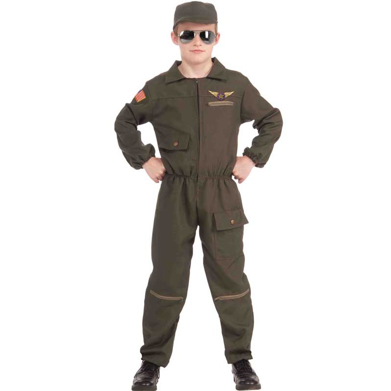 Airforce Jet Pilot Boys Fancy Dress Costume