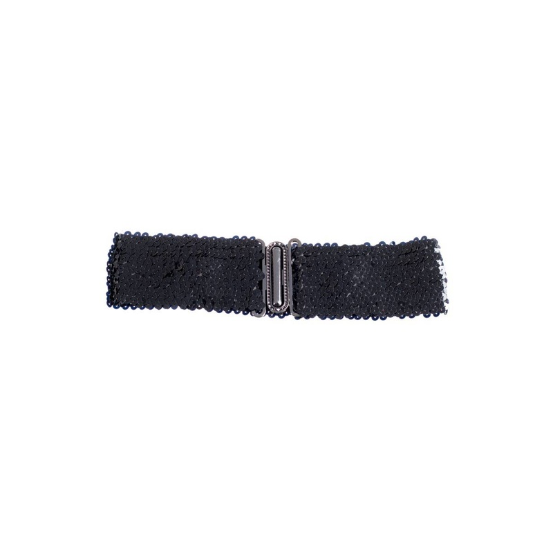 Black Sequin Stretch Belt Costume Accessory