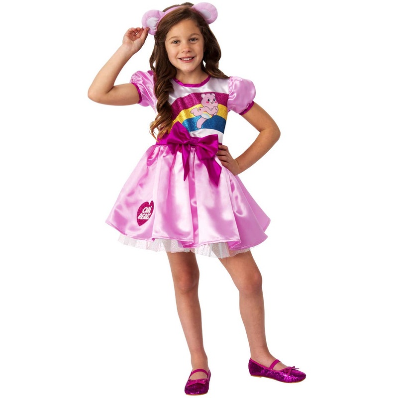 Cute Pink Cheer Bear Girls Care Bears Costume