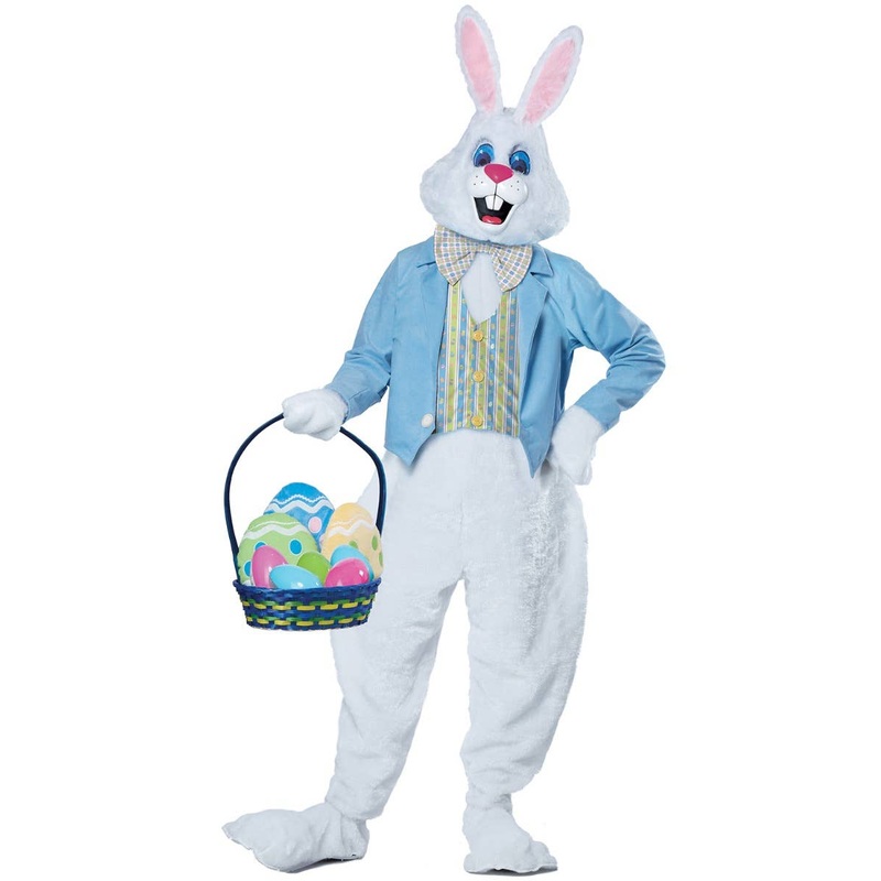 Deluxe Plush Plus Size Adults Easter Bunny Costume