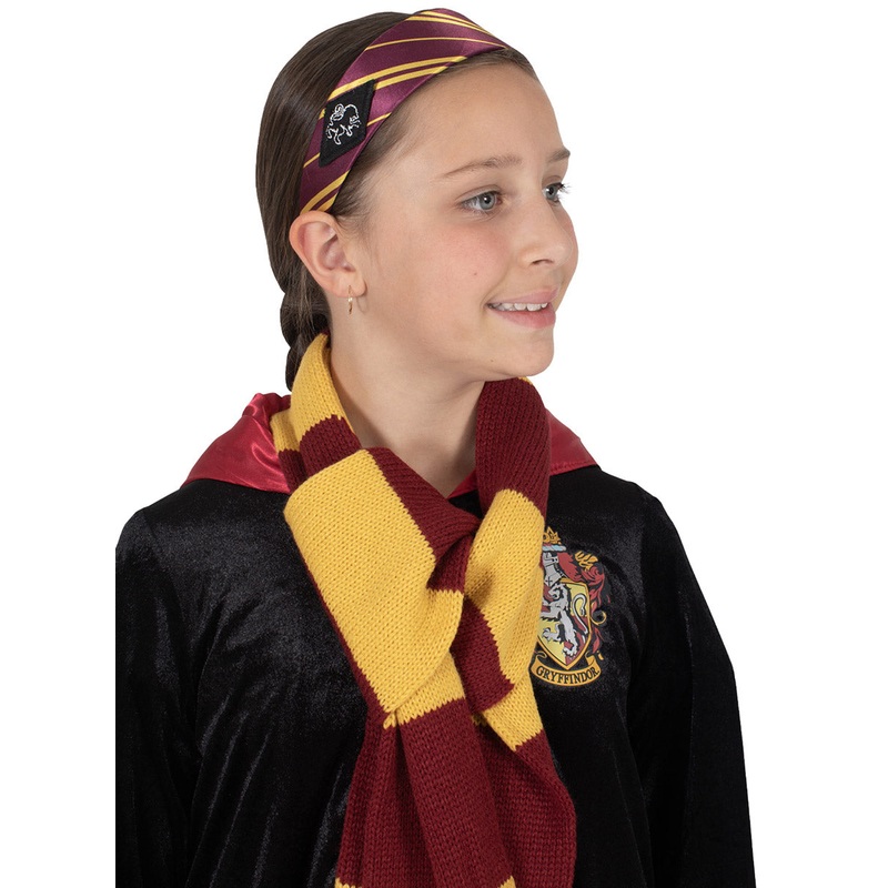 Gryffindor Deluxe Girls Harry Potter Scarf And Headband Set