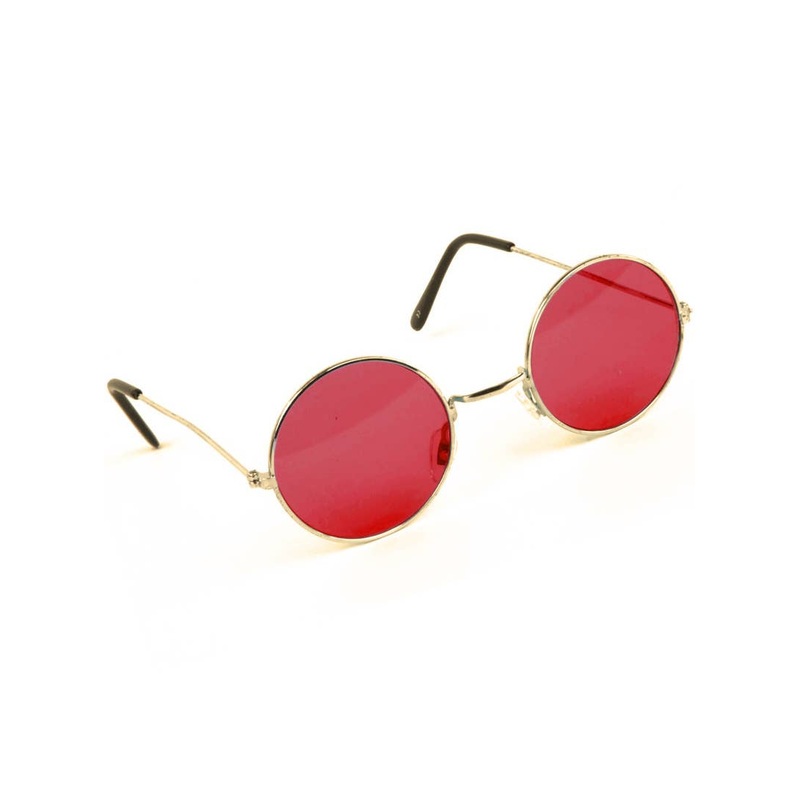 John Lennon Round Red Teashade Hippie Sunglasses