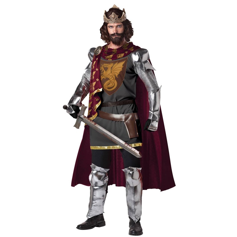 King Arthur Deluxe Mens Medieval Fancy Dress Costume