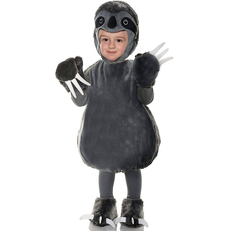 Little Plush Grey Sloth Infant Belly Baby Costume