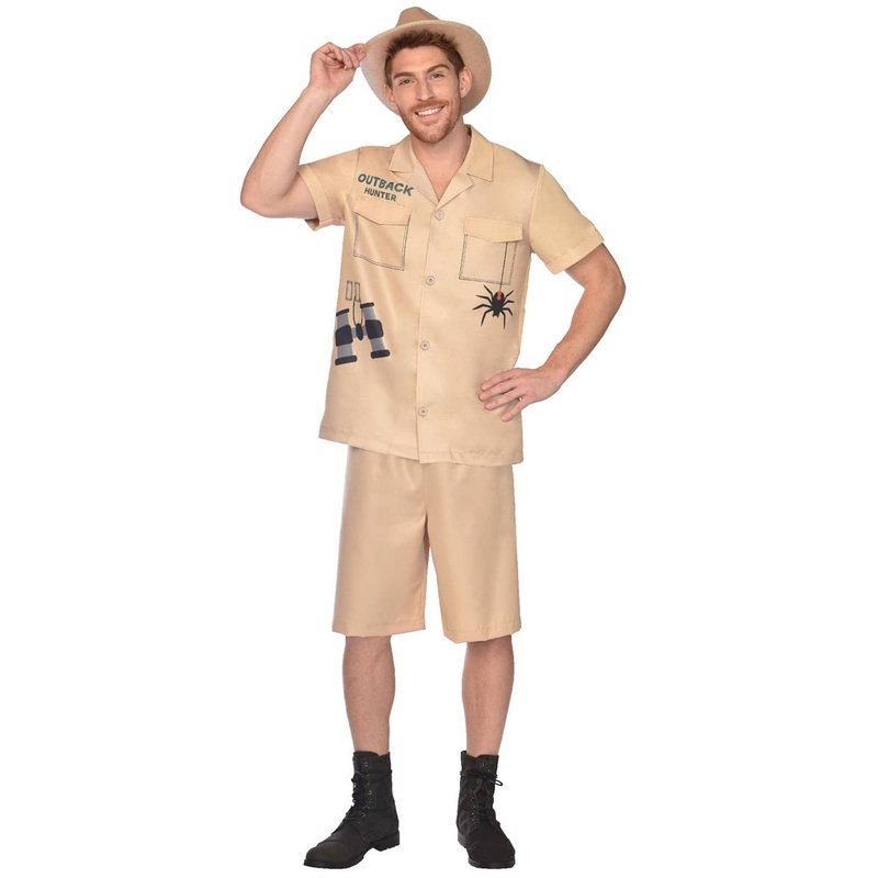 Outback Hunter Mens Spider Safari Suit Costume