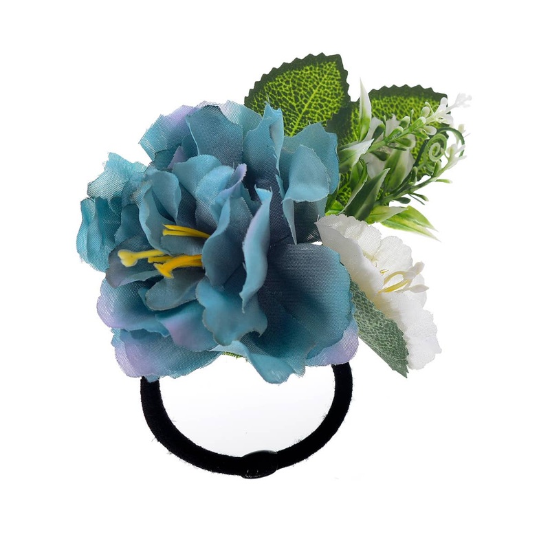 Pretty Blue Flower Hair Tie Costume Accessory