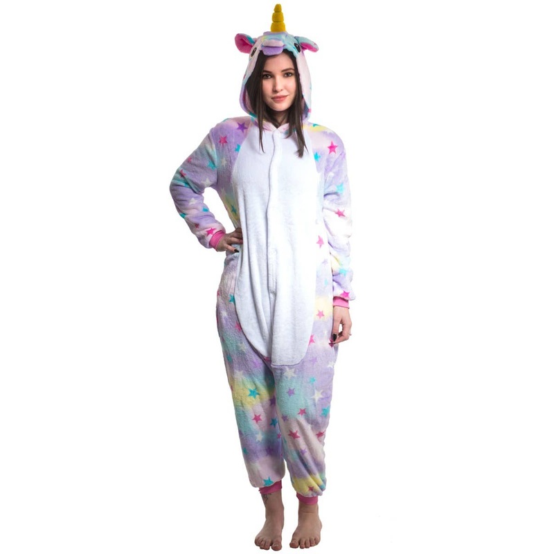 Rainbow Star Womens Unicorn Onesie Costume