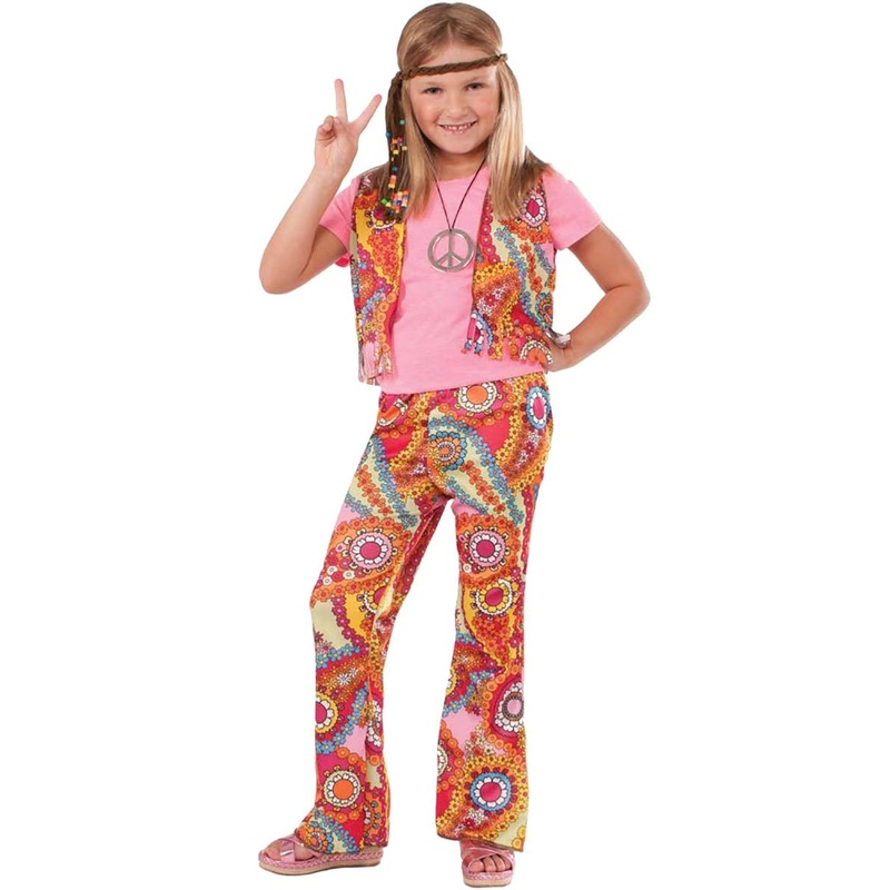 Retro Hippie Girls 1960s Costume