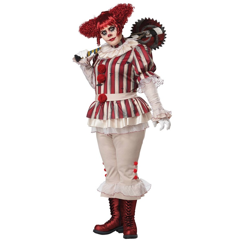 Sadistic Clown Womens Plus Size Halloween Costume