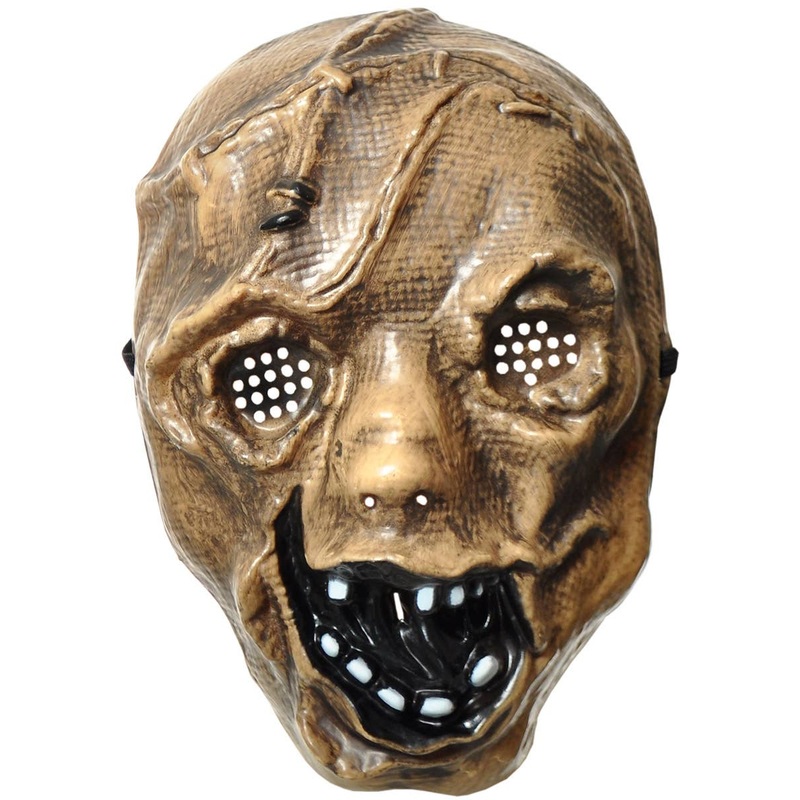 Scary Hard Plastic Scarecrow Halloween Mask
