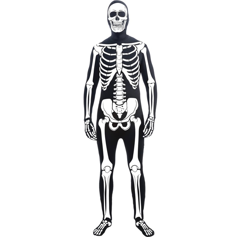 Spooky Skeleton Skin Suit Mens Halloween Costume