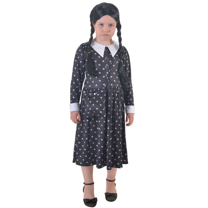 Wednesday Addams Girls Halloween Costume and Bag
