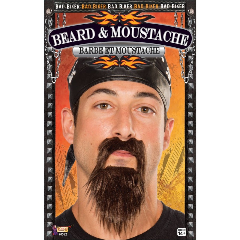 Bad Biker Black Goatee Costume Facial Hair