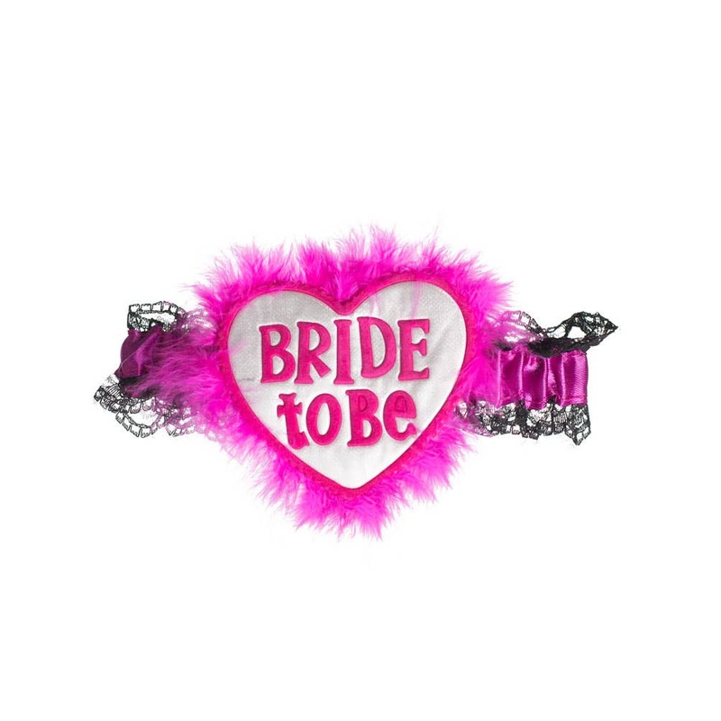 Bride To Be Fluffy Pink Leg Garter