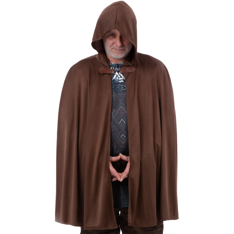 Classic Adults Hooded Brown Costume Cape