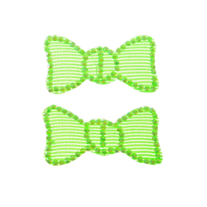Club Candy Neon Green Hair Cling Bow