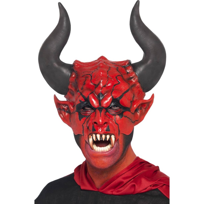 Devil Lord Adults Red Half Face Mask