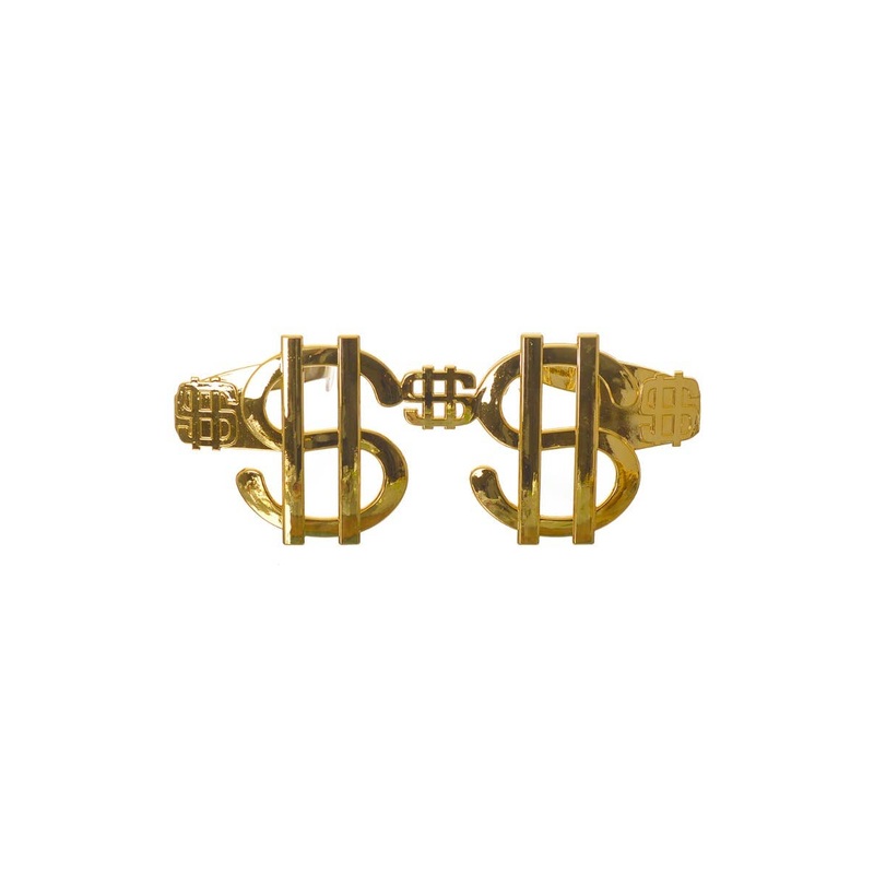 Dollar Sign Giant Gold Novelty Costume Sunglasses