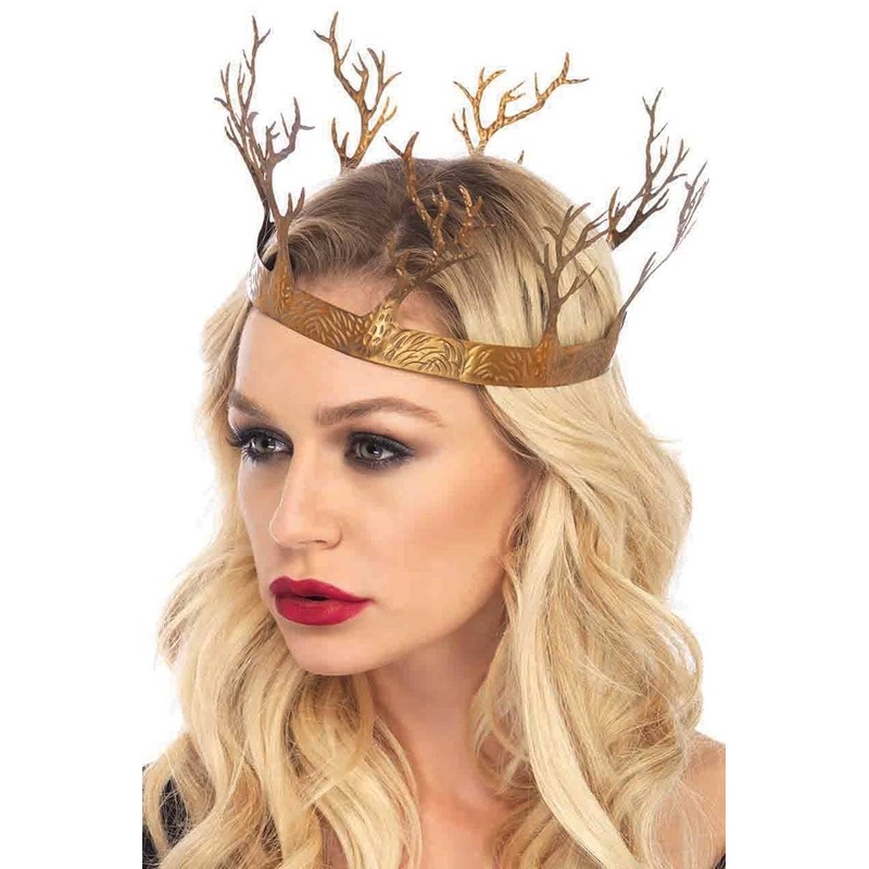 Forest Fantasy Gold Metal Costume Crown