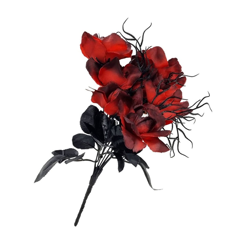 Gothic Rose with Eyeballs Flower Bouquet Halloween Accessory