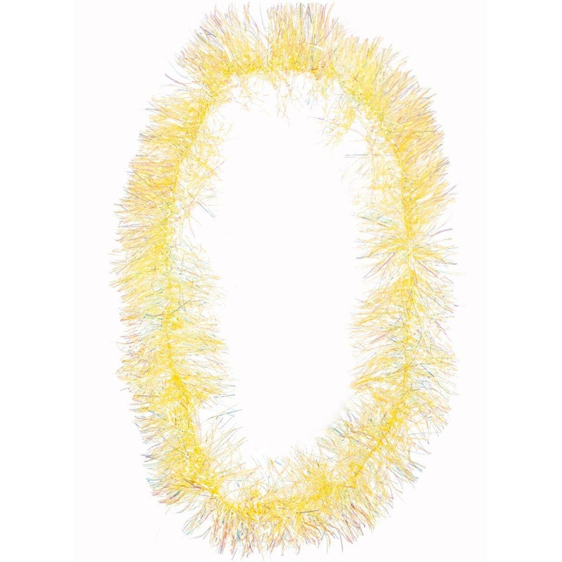 Iridescent Yellow Tinsel Lei Costume Accessory