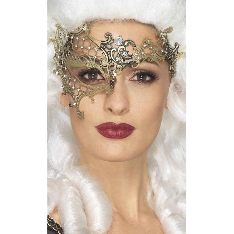 Over Eye Gold Metal Masquerade Mask