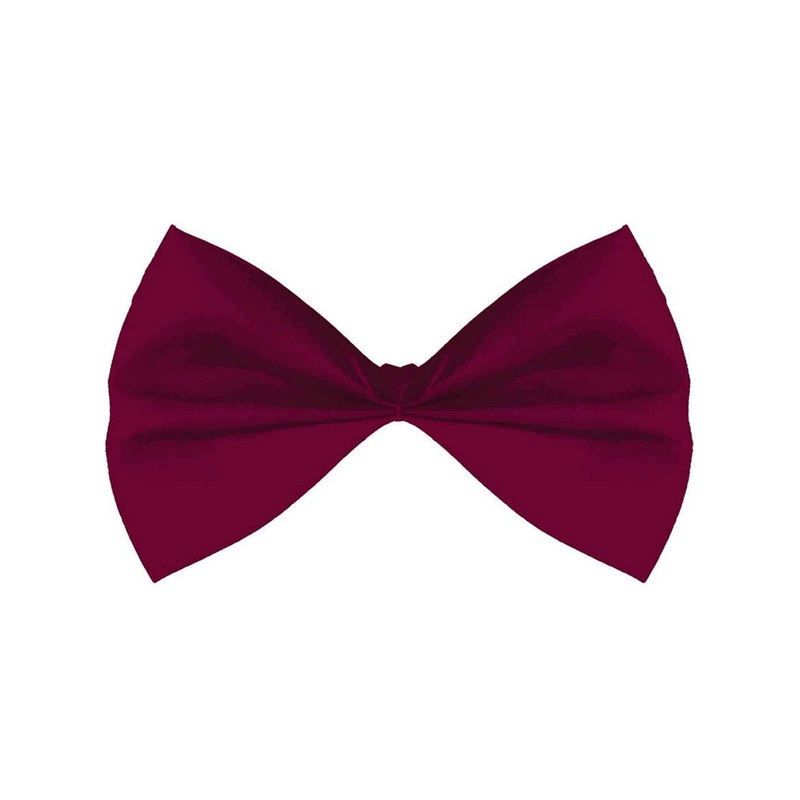 Rich Burgundy Bow Tie Costume Accessory