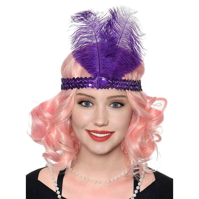 Roaring 20s Womens Purple Flapper Headband